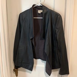 Pure DKNY Lamb Leather Waterfall Jacket